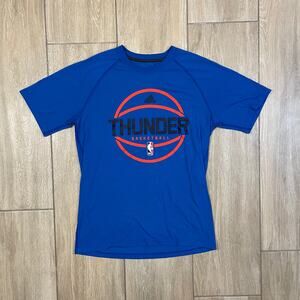 Adidas OKC Thunder NBA Basketball Shirt Blue Medium Ultimate Tee Polyester
